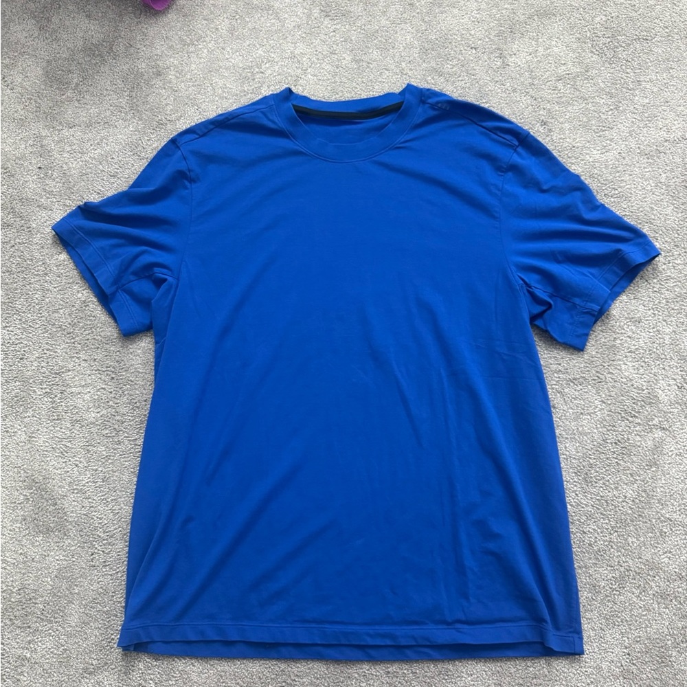 Lululemon men’s zeroed in shirt short sleeve xl galactic cobalt blue